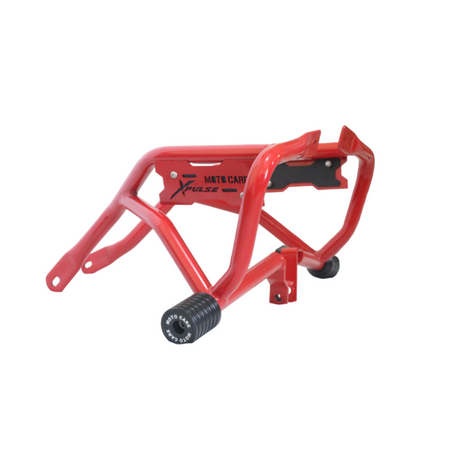 CRASH GAURD WITH DUAL SLIDERS (RED) FOR XPULSE 200