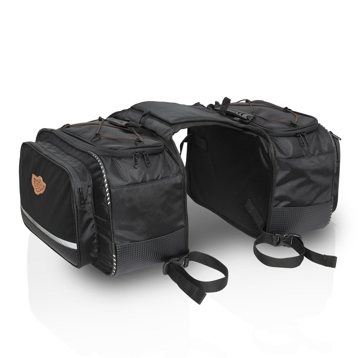 Mustang 50L Saddle Bag with Rain Cover (Black Colour)