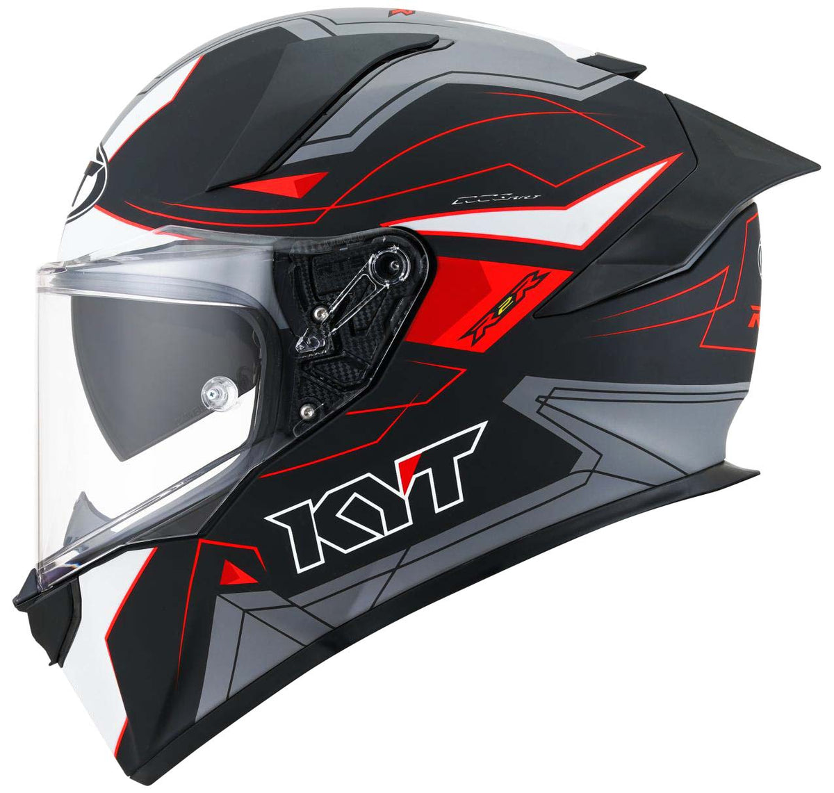 Kyt R2r Gopro KYT R2R PRO LED MATT BLACK GREY – GTR Pitstop