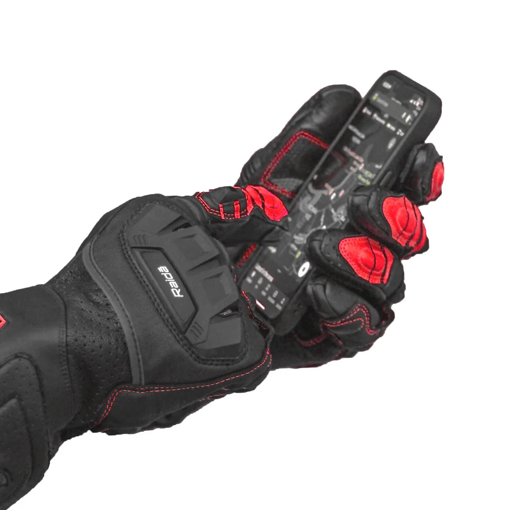 Raida AeroPrix Motorcycle Gloves  Red