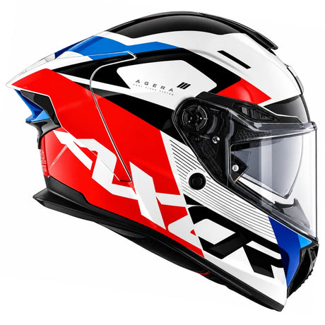 Axor Agera Rush Full Face Helmet With Spoiler (White Red)