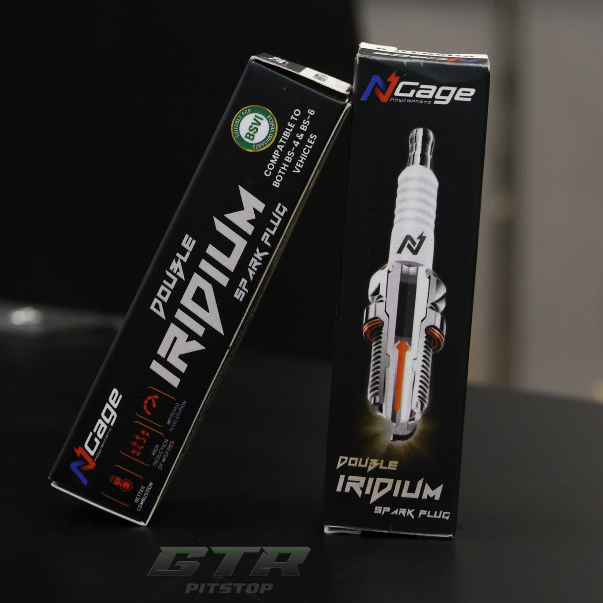 NGage Powerparts Double Iridium Spark Plugs for Bajaj Pulsar 200NS/Pulsar RS200 Triple Spark (Center Plug x1) -VH8RTII-9