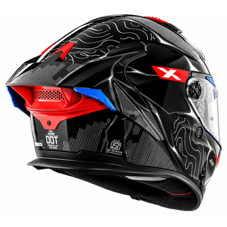 Axor Agera Raiz Full Face Helmet With Spoiler (Black Grey)