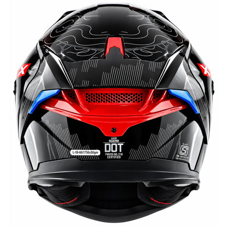 Axor Agera Raiz Full Face Helmet With Spoiler (Black Grey)