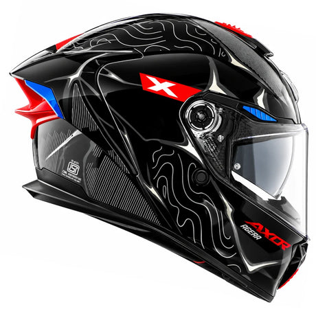 Axor Agera Raiz Full Face Helmet With Spoiler (Black Grey)