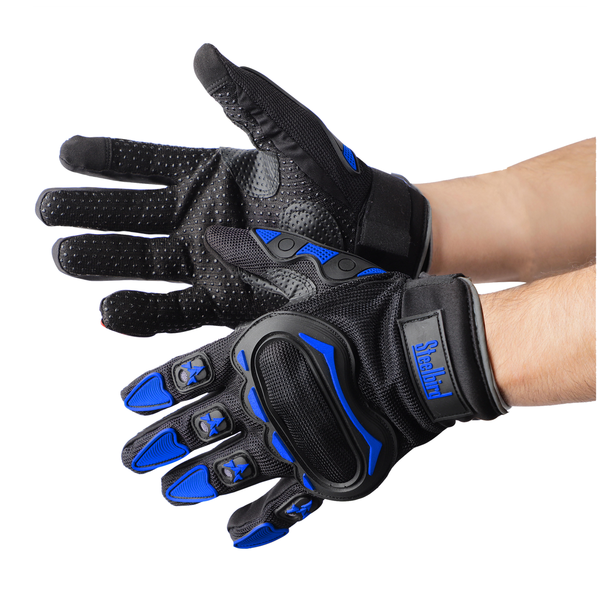 STEELBIRD RIDING GLOVES BLACKBLUE