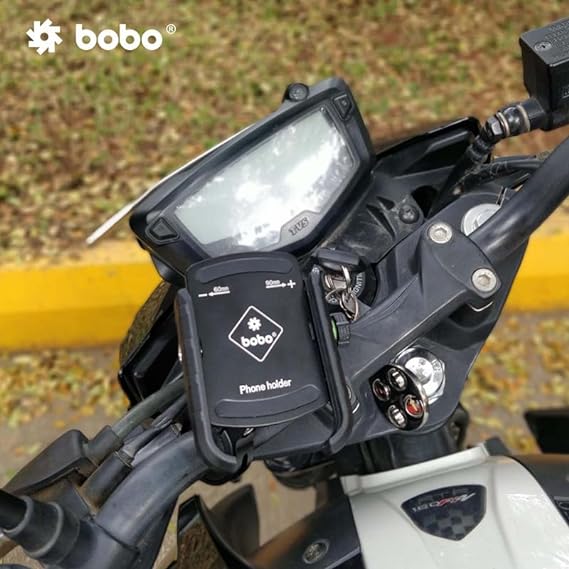 BOBO BM4 Jaw-Grip Waterproof BikeMotorcycleScooter Mobile Phone Holder Mount, Ideal for Maps and GPS Navigation (Black)