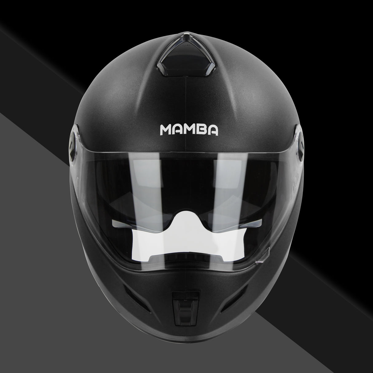 Steelbird SBH-34 Mamba ISI Certified Full Face Helmet With Inner Smoke Sun Shield (Dashing Black)