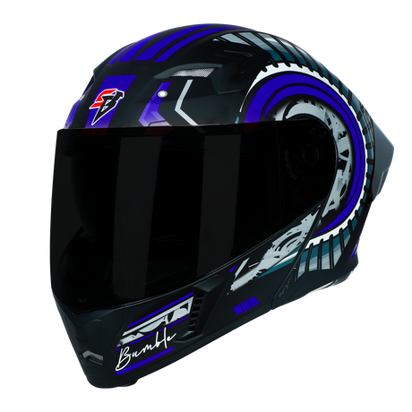 SBA-20 ISS Bumble Glossy Black With Blue