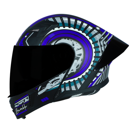 SBA-20 ISS Bumble Glossy Black With Blue