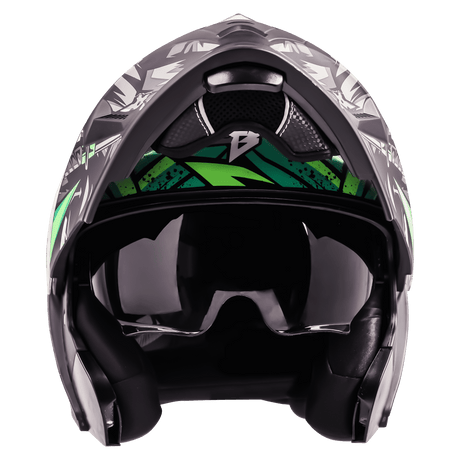 SBA-20 ISS DARK WARRIOR GLOSSY BLACK WITH GREEN