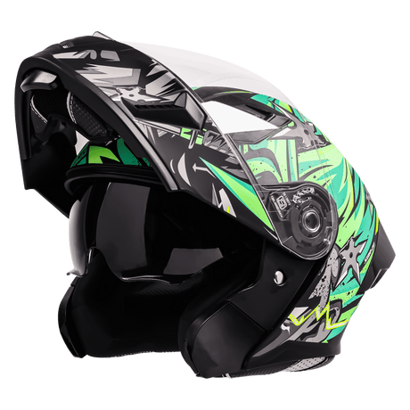SBA-20 ISS DARK WARRIOR GLOSSY BLACK WITH GREEN