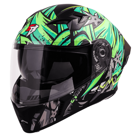 SBA-20 ISS DARK WARRIOR GLOSSY BLACK WITH GREEN