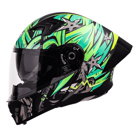 SBA-20 ISS DARK WARRIOR GLOSSY BLACK WITH GREEN