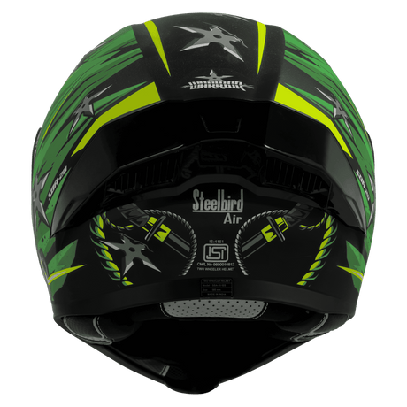 SBA-20 ISS DARK WARRIOR GLOSSY BLACK WITH GREEN