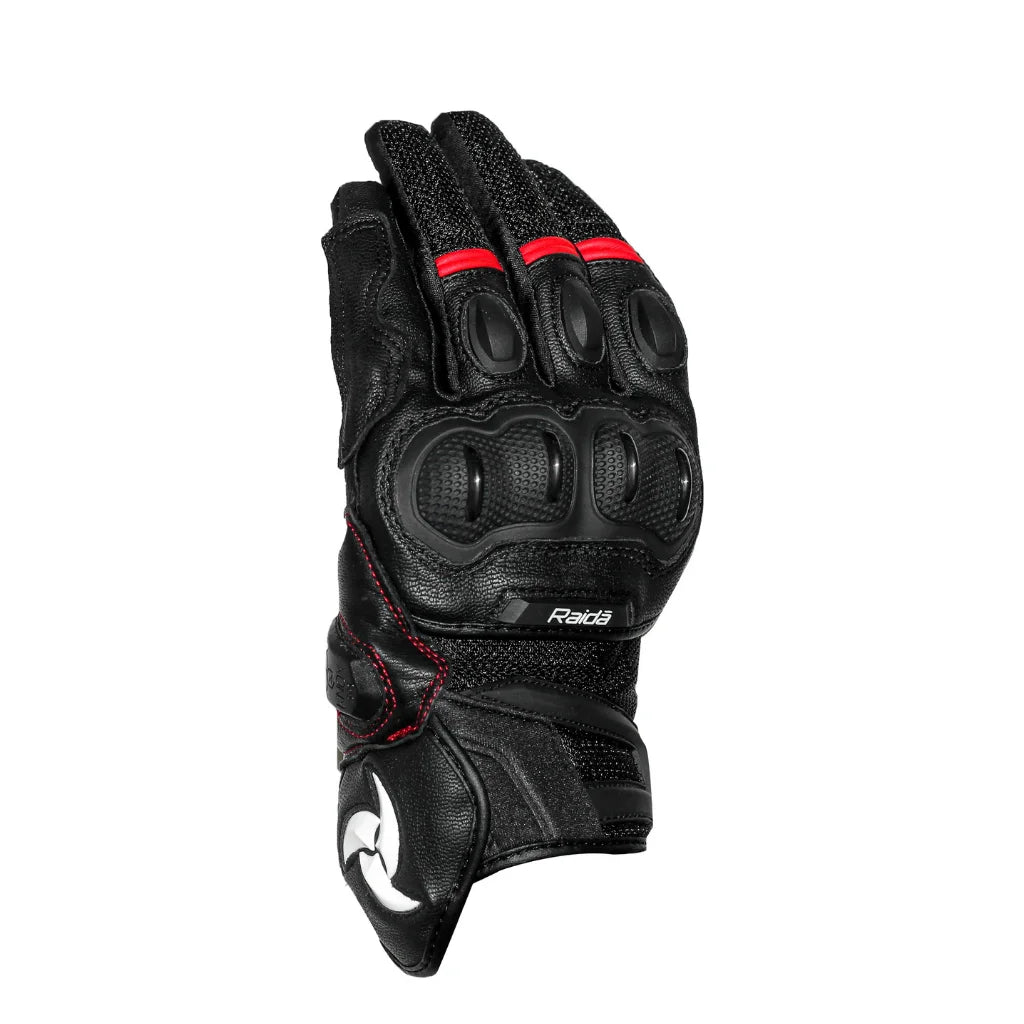 Raida AirWave Motorcycle Gloves  Red