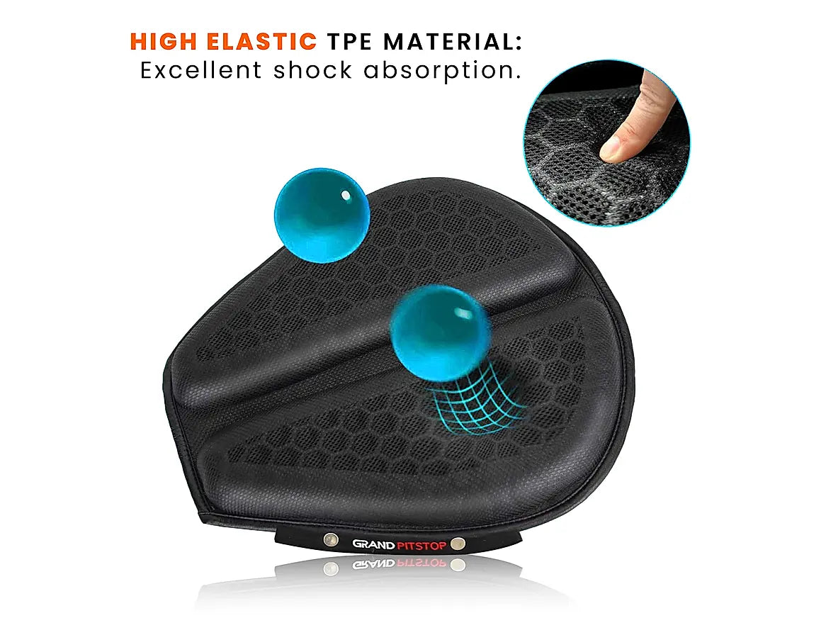 Motorcycle Honeycomb Gel Air Seat Cushion - Universal Fit & Breathable Design