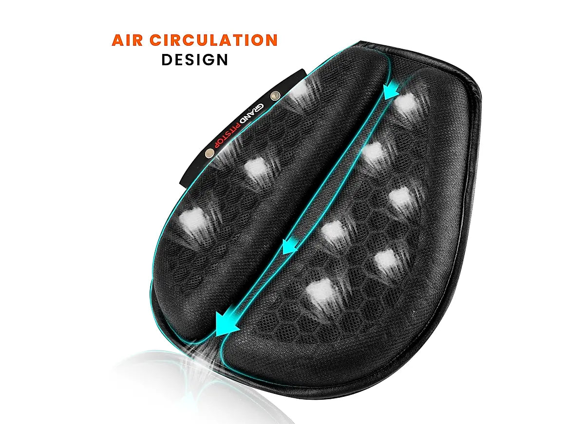 Motorcycle Honeycomb Gel Air Seat Cushion - Universal Fit & Breathable Design