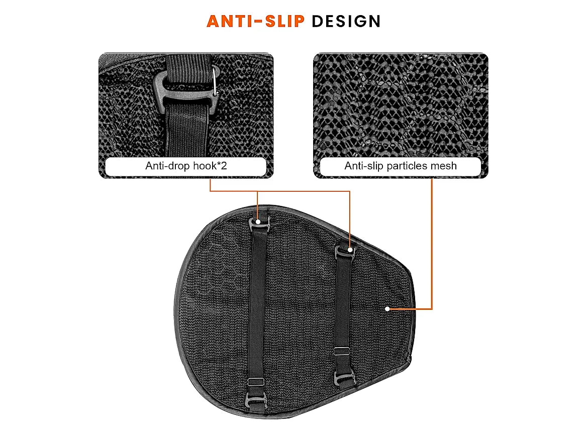 Motorcycle Honeycomb Gel Air Seat Cushion - Universal Fit & Breathable Design