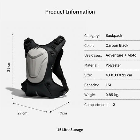 Flux 10L Backpack + 2L Hydration Bladder