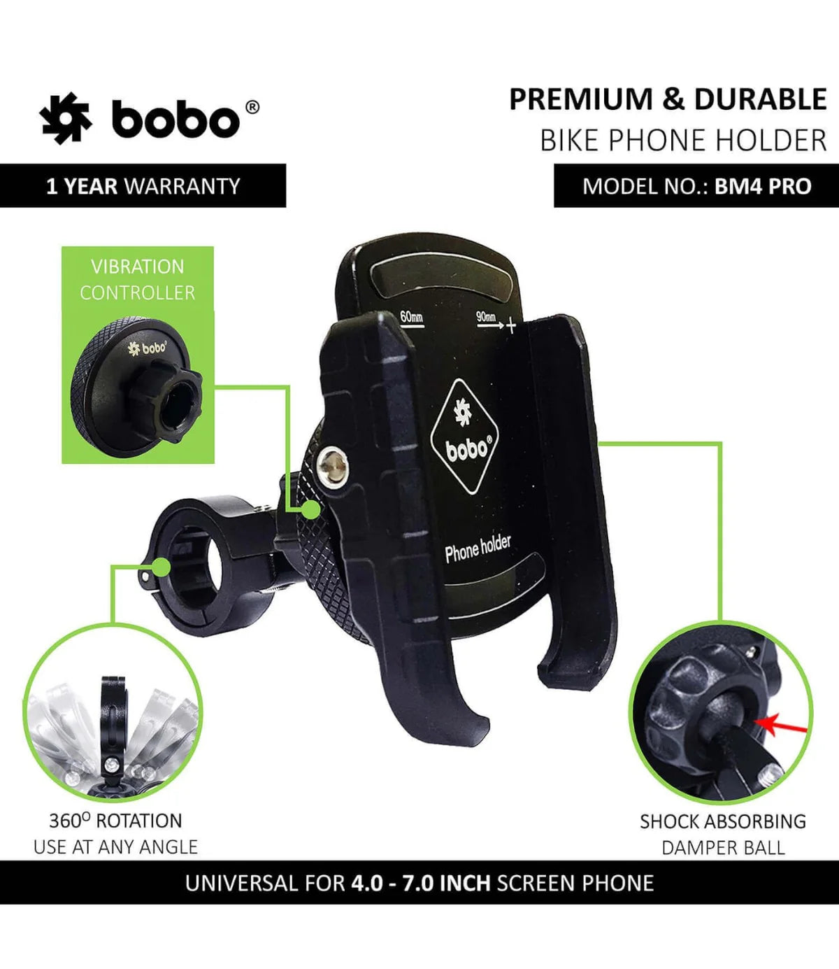 BOBO BM4 Pro Motorcycle Phone Holder