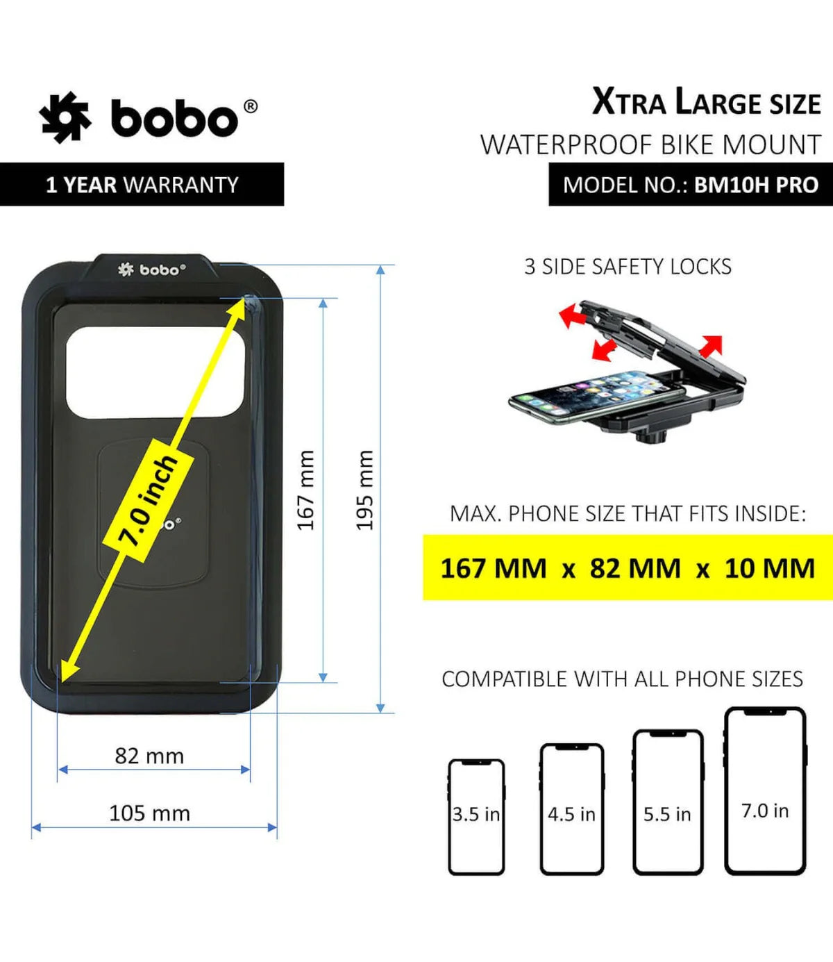 BOBO BM10H Motorcycle Phone Holder