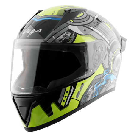 Bolt Superhero Helmet - Black Neon Yellow