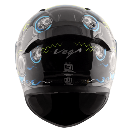 Bolt Superhero Helmet - Black Neon Yellow