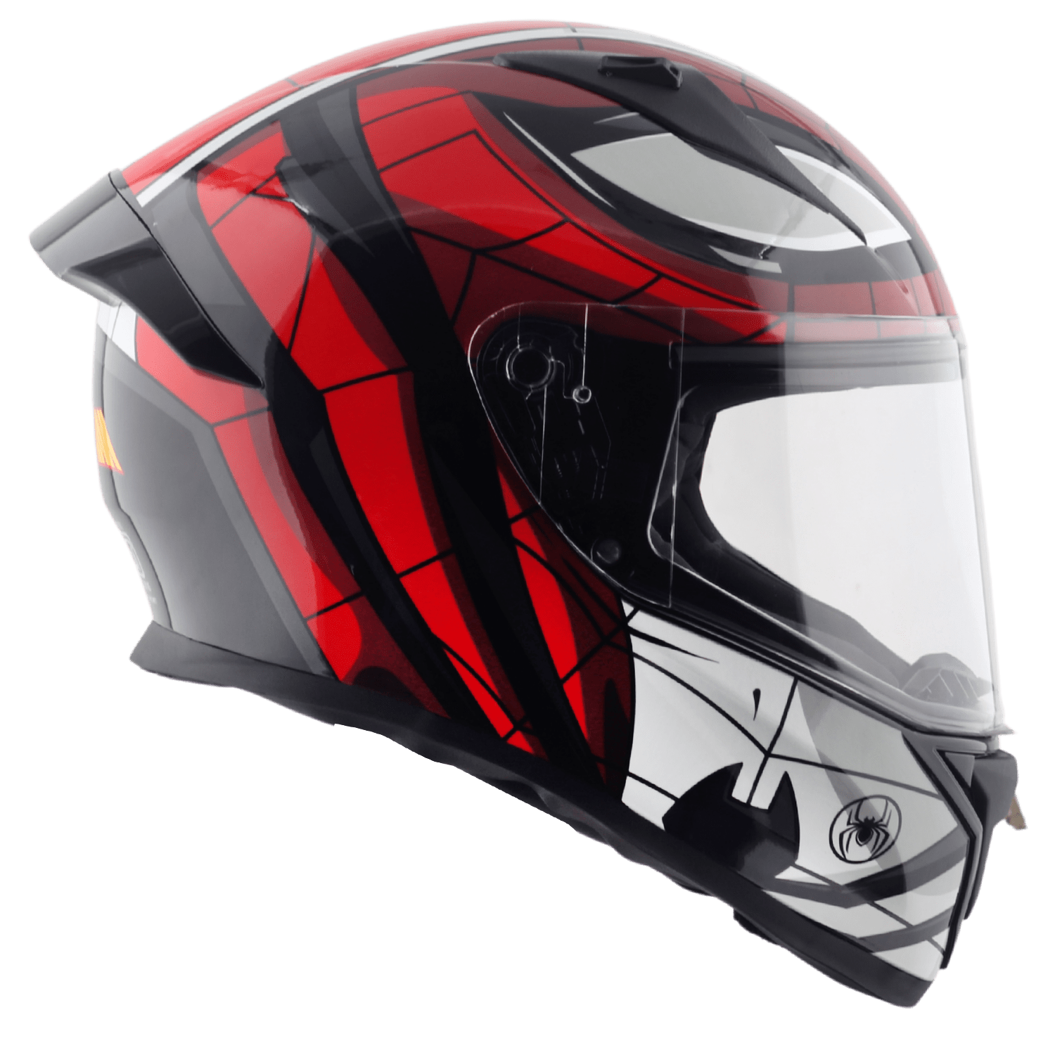 black spiderman motorcycle helmet AXOR HUNTER MARVEL FULL FACE Phoenix Probiking Keep safe and look heroic with this Bell Sports Marvel Spider Spider Man Marvel Crash Helmet