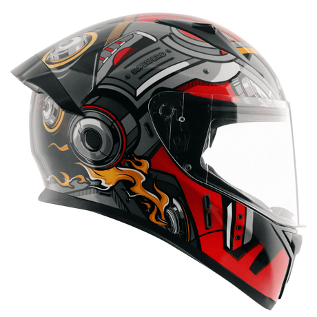Bolt Superhero Helmet - Black Red