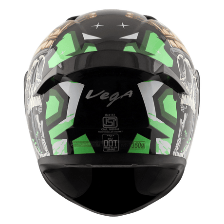 Bolt Crown Men Helmet - Black Neon Green