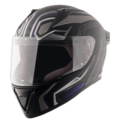 Bolt Marvel Black Panther Edition Helmet - Dull Black Silver