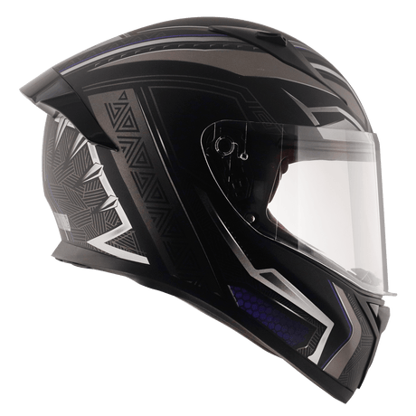 Bolt Marvel Black Panther Edition Helmet - Dull Black Silver