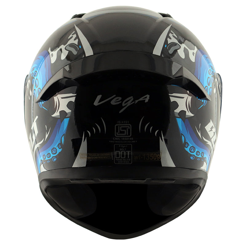 Bolt Octopus Black Blue Helmet