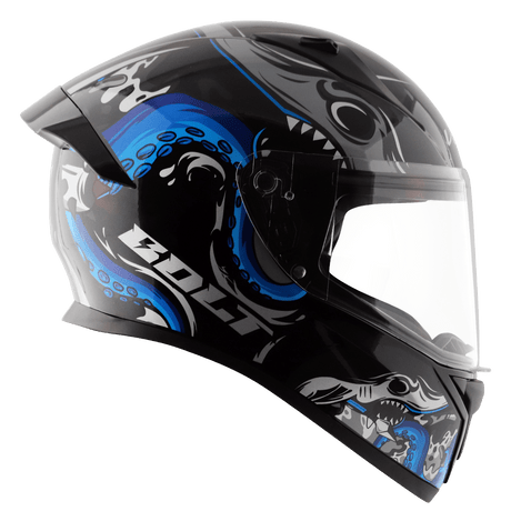 Bolt Octopus Helmet - Black Blue