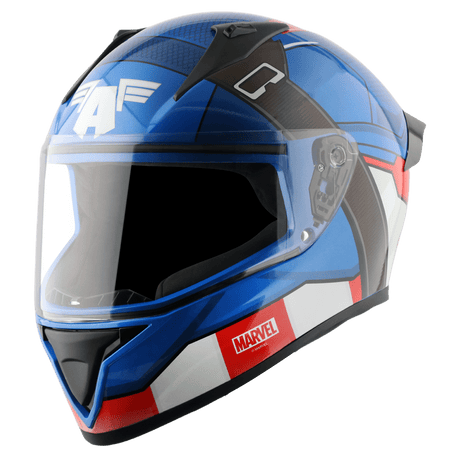 Bolt Marvel Captain America Edition Helmet - Blue Red