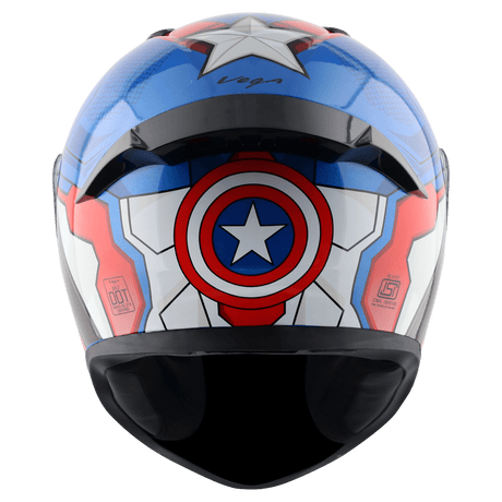 Bolt Marvel Captain America Edition Helmet - Blue Red