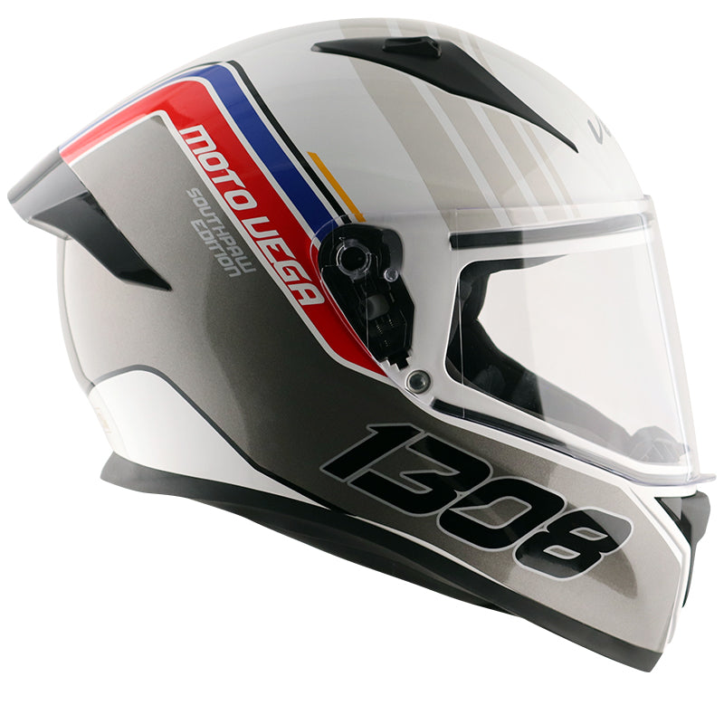 Bolt Southpaw White Grey Left Hander Helmet