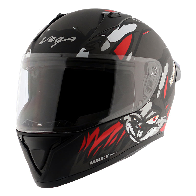 Bolt Bunny Dull Black Red Helmet