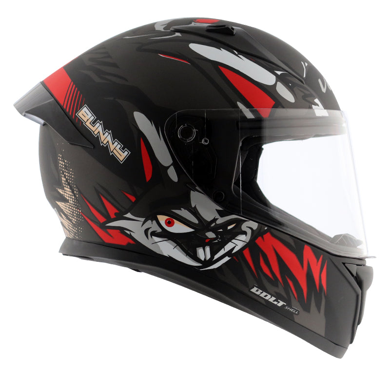 Bolt Bunny Dull Black Red Helmet