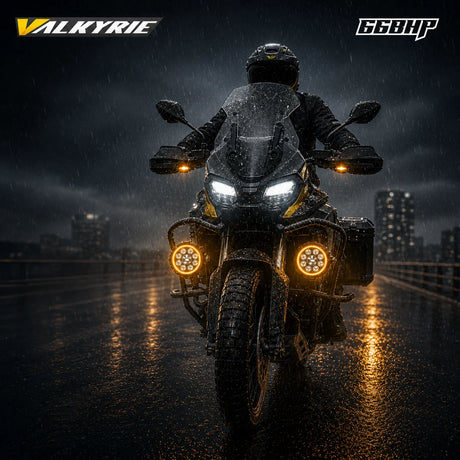 66BHP Valkyrie Fog Lights - 4.5 Inch; 120W Ultra Vision Auxiliary Light – High/Low Beam + Amber DRL | 13200 Lumens | IP68 Waterproof