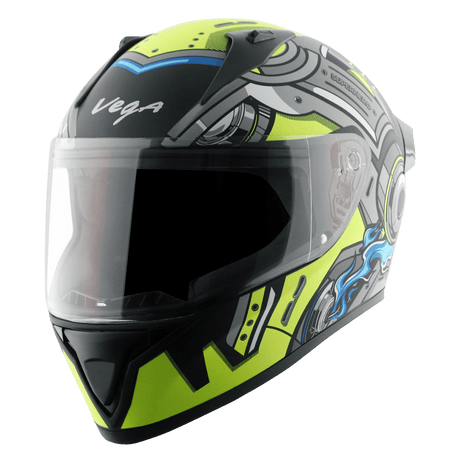 Bolt Superhero Helmet - Dull Black Neon Yellow