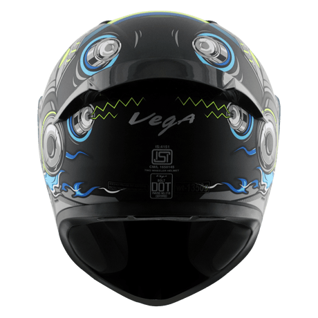 Bolt Superhero Helmet - Dull Black Neon Yellow