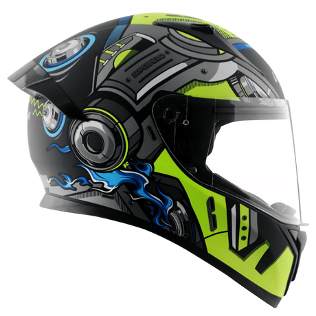 Bolt Superhero Helmet - Dull Black Neon Yellow
