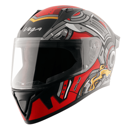 Bolt Superhero Helmet - Dull Black Red