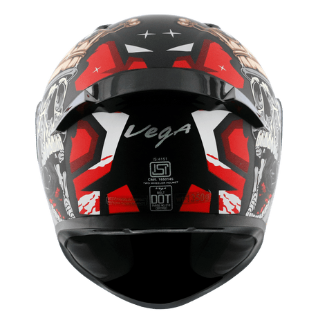 Bolt Crown Men Helmet - Dull Black Red