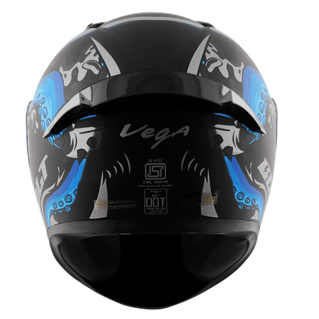 Bolt Octopus Helmet - Dull Black Blue