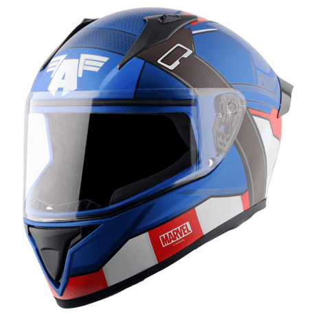 Bolt Marvel Captain America Edition Helmet - Dull Blue Red