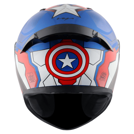 Bolt Marvel Captain America Edition Helmet - Dull Blue Red