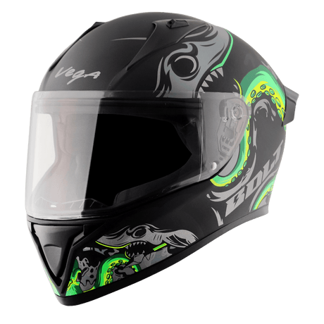 Bolt Octopus Helmet - Dull Black Neon Grey